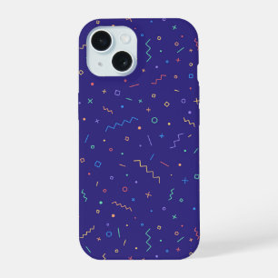 Coque iPhone 15 Motif néon abstrait rétro