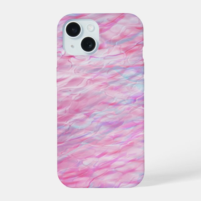 Coque iPhone 15 Motif ondulé abstrait (Verso)
