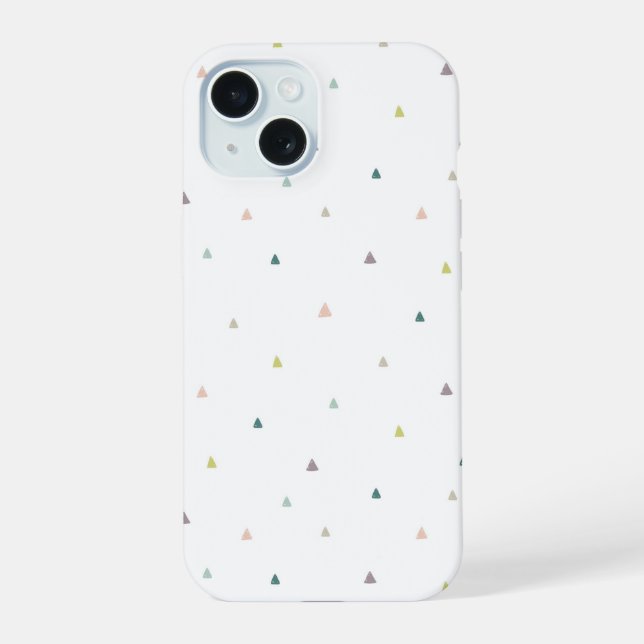 Coque iPhone 15 Motif Pastel Triangle (Verso)