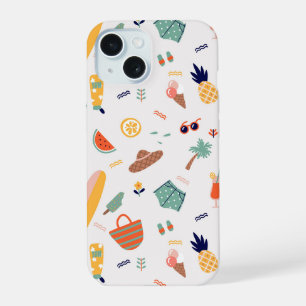 Coque iPhone 15 Motif Plage Ensoleillée Amusant