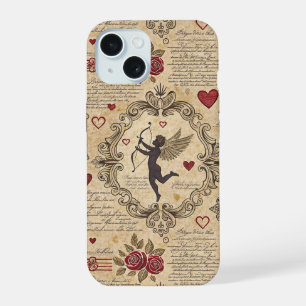 Coque iPhone 15 Motif Romantique de Cupidon Vintage (9)