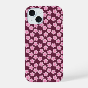 Coque iPhone 15 Motif sans couture de fleurs de frangipanier rose