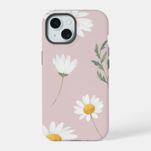 Coque iPhone 15 Motif sans couture de fleurs de marguerite
