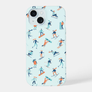 Coque iPhone 15 Motif Sports d'Hiver