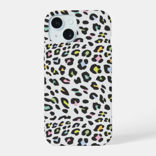 Coque iPhone 15 Motif Taches de Léopard Pastel
