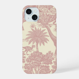 Coque iPhone 15 Motif Toile Dinosaure Vintage Jungle Préhistorique