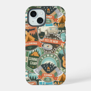Coque iPhone 15 Motif Vintage voyage Explorer