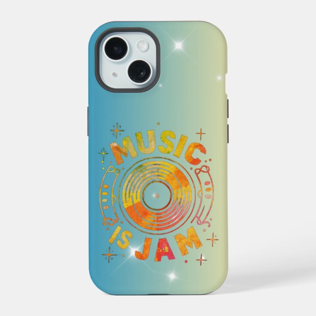 Coque iPhone 15 Music is Jam Phone Case (Verso)