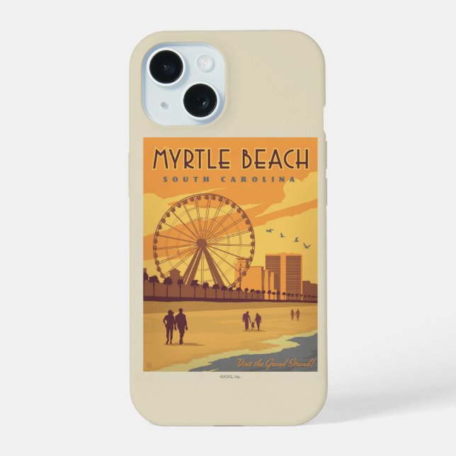 Coque iPhone 15 Myrtle Beach | Caroline du Sud (Verso)