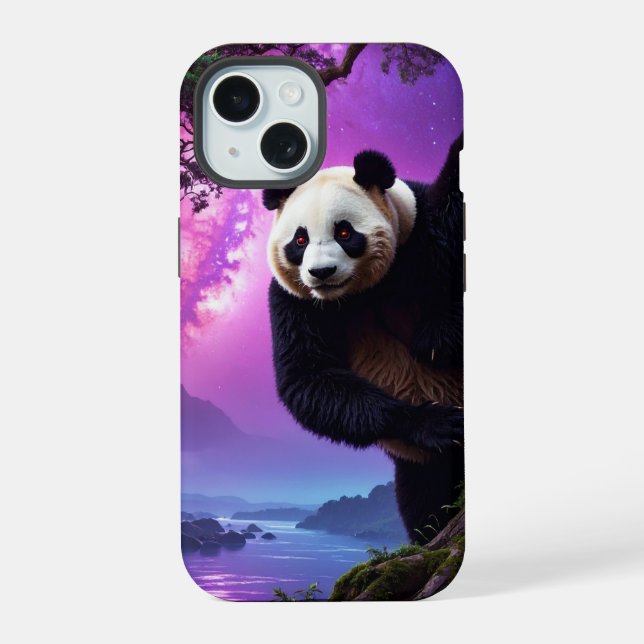 Coque iPhone 15 Mystic Forest Panda (Verso)