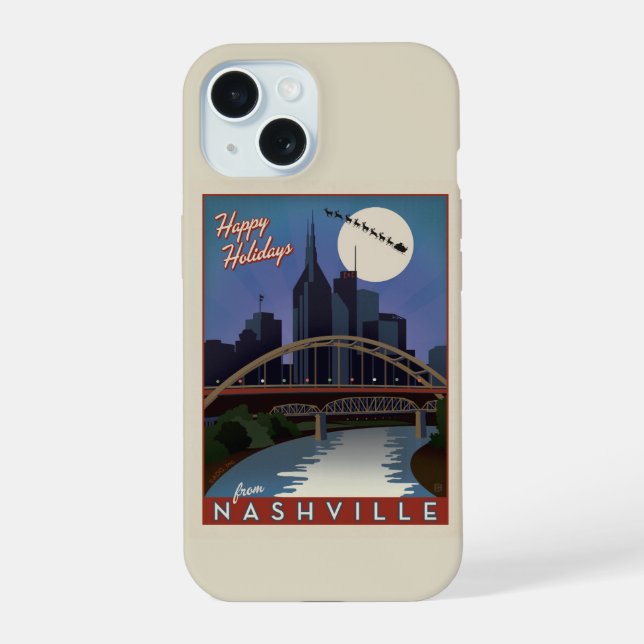 Coque iPhone 15 Nashville Skyline (Verso)