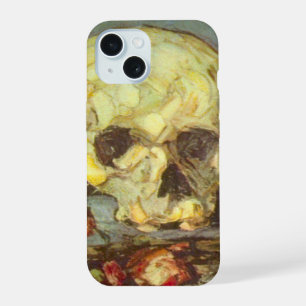 Coque iPhone 15 Nature morte avec crâne, bougie, livre de Paul Cez