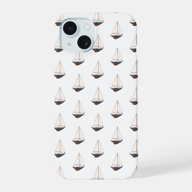 Coque iPhone 15 Navigation Prépayée de Style Nautique (Verso)