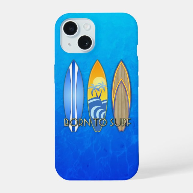Coque iPhone 15 Né Au Surf (Verso)