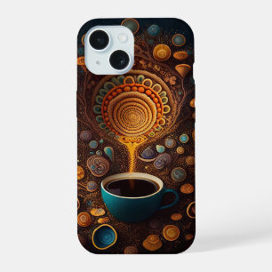 Coque iPhone 15 Neon Charlie Caméléon, Collage de la Forêt Tropica
