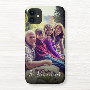 Coque iPhone 15 Nom de la famille de filtres lumineux personnalisé