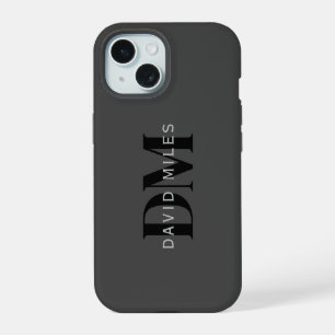 Coque iPhone 15 Nom d'entreprise modifiable (ou tout autre texte)