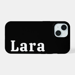 Coque iPhone 15 Nom personnalisé Monogramme minimaliste moderne él