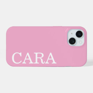 Coque iPhone 15 Nom personnalisé Monogramme minimaliste moderne él