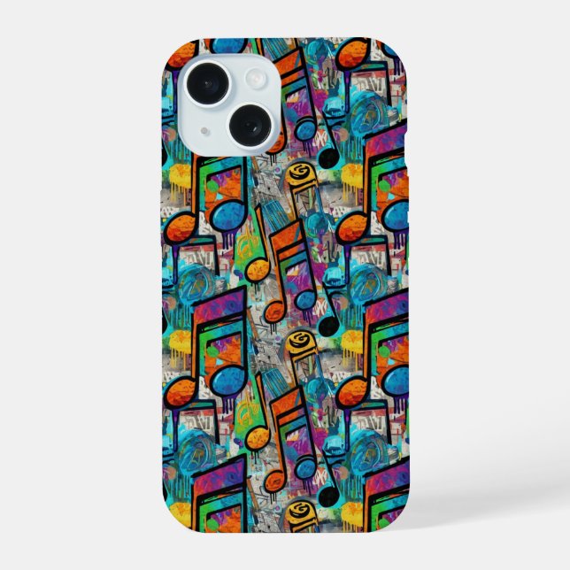 Coque iPhone 15 Note de musique iPhone (Verso)