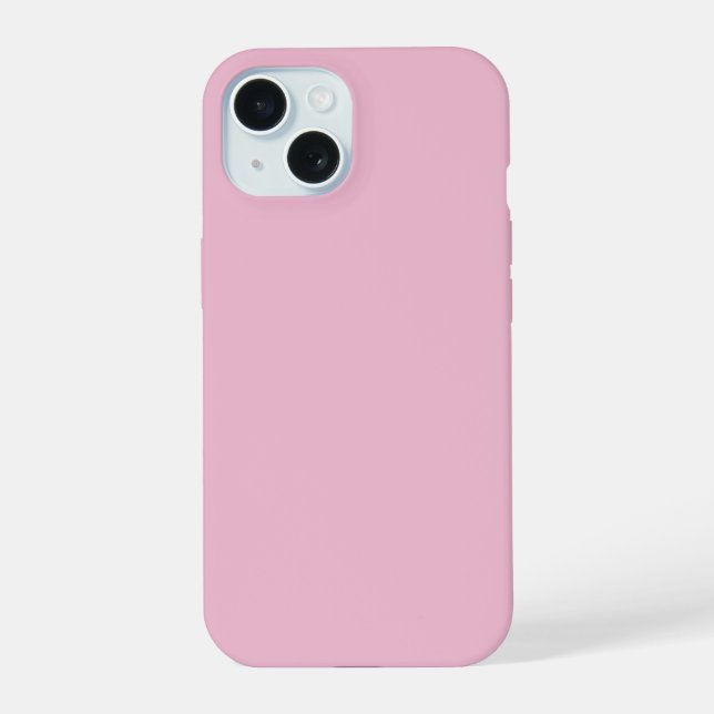 Coque iPhone 15 Nuance de rose pastel cerise (Verso)