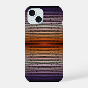 Coque iPhone 15 Nuances d'orange et de violet Art aquarelle à l'ea