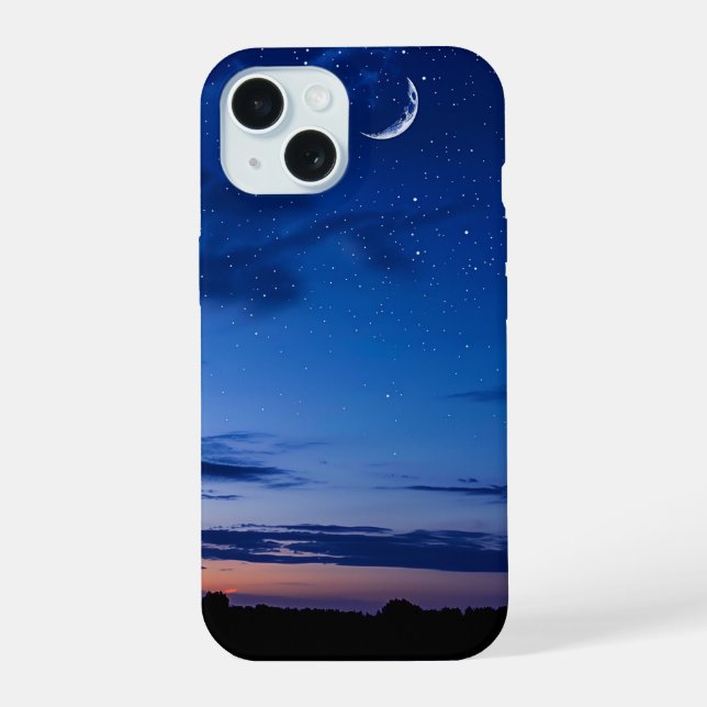 Coque iPhone 15 Nuit étoilée (Verso)