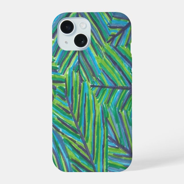 Coque iPhone 15 Nuits tropicales luxuriantes (Verso)