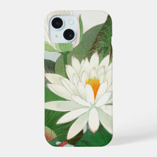 Coque iPhone 15 Nymphaea lotus, gravure sur bois japonaise, 1917