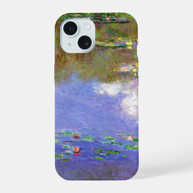 Coque iPhone 15 Nymphéas, Les Nuages, (Verso)