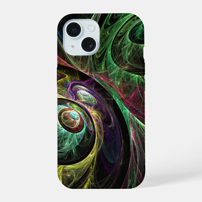 Coque iPhone 15 OEil aux yeux Art Abstrait (Verso)