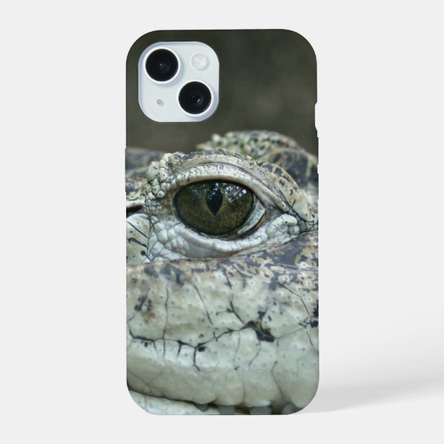 Coque iPhone 15 Oeil de crocodile (Verso)