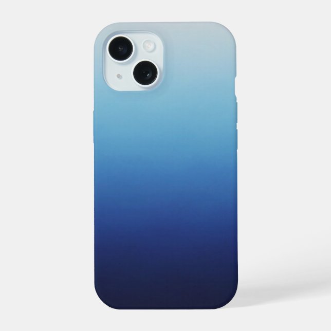 Coque iPhone 15 Ombré Bleu (Verso)