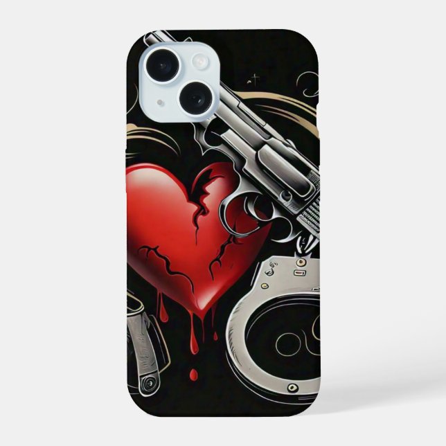 Coque iPhone 15 "Ombres du Désir" (Verso)