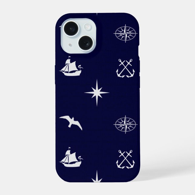 Coque iPhone 15 Opus Posh Naval (Verso)