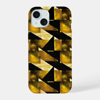 Coque iPhone 15 or et grunge 7