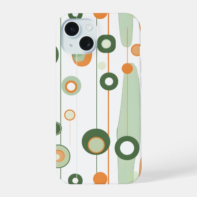 Coque iPhone 15 Orbites Rétro (Verso)