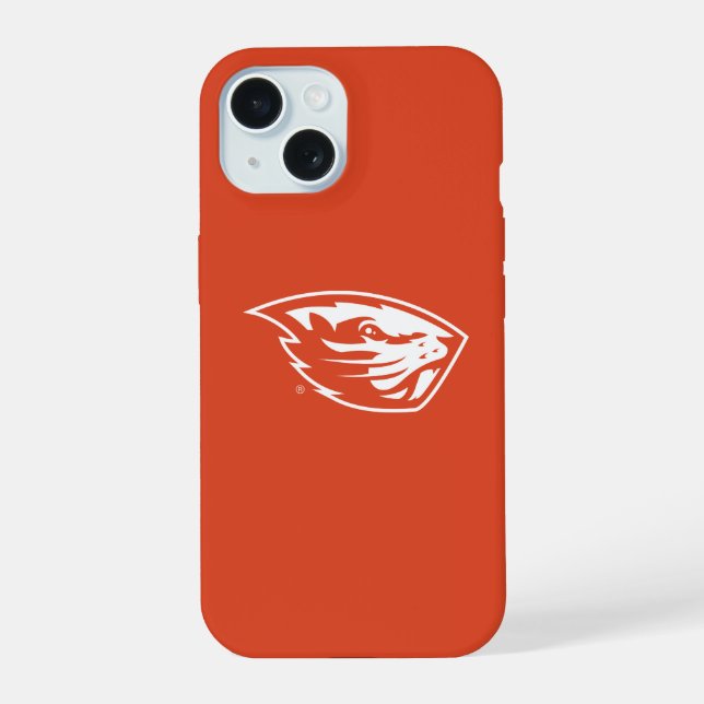 Coque iPhone 15 Oregon State Beavers | Tête de castor (Verso)