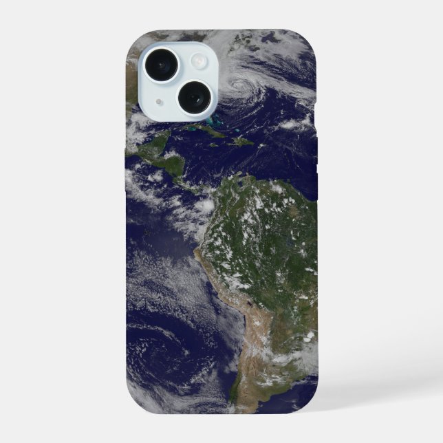 Coque iPhone 15 Ouragan Sandy le long de la côte est des États-Uni (Verso)