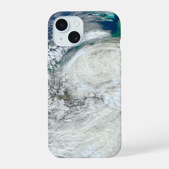 Coque iPhone 15 Ouragan Sandy le long de la côte est des États-Uni (Verso)