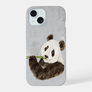 Coque iPhone 15 Ours Panda Aquarelle Mignon Animal Asiatique Art D