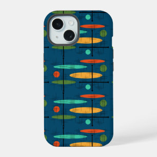 Coque iPhone 15 Ovals Rétro Points & Lignes