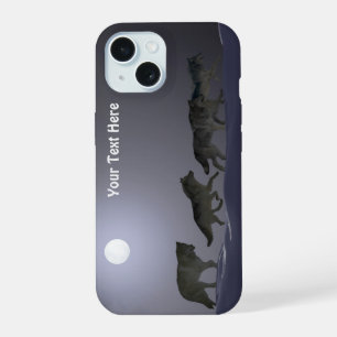 Coque iPhone 15 Pack Wolf - Nuit brillante