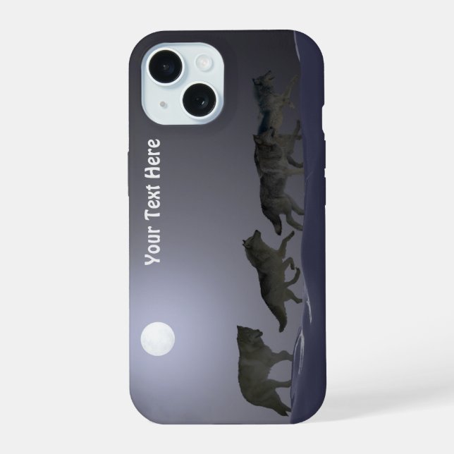 Coque iPhone 15 Pack Wolf - Nuit brillante (Verso)