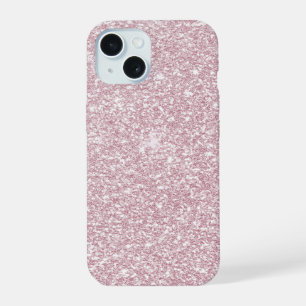 Coque iPhone 15 Paillettes rose pâle élégantes abstraites tendance