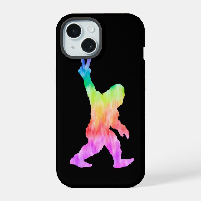 Coque iPhone 15 Paix Amour Bigfoot      (Verso)