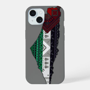 Coque iPhone 15 Palestine Broderie tatreez drapeau Motif gratuit