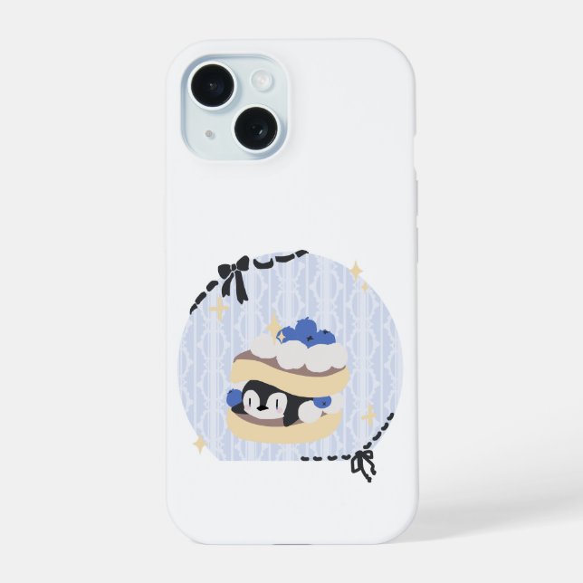 Coque iPhone 15 Pancakes and Penguins (Verso)