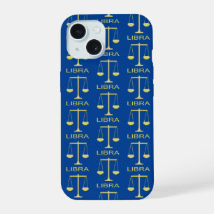 Coque iPhone 15 Panneau étoile balance dorée de la balance