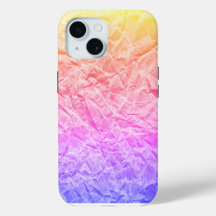 Coque iPhone 15 Papier arc-en-ciel recouvert